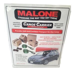 Malone Canoe Carrier Roof Top Transport Kit MPG175 NEW USA Made Standard Bottom